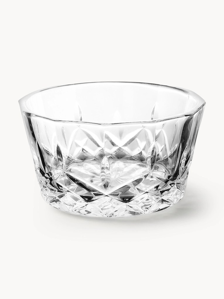 Glazen dipschalen Harvey met reliëfpatroon, 4-delig