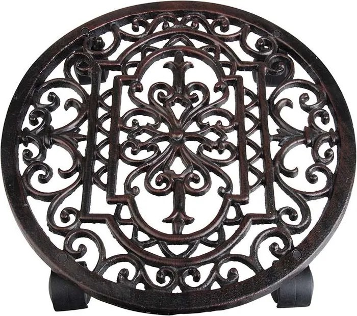 Esschert Design planttrolley - gietijzer - Diameter 29cm