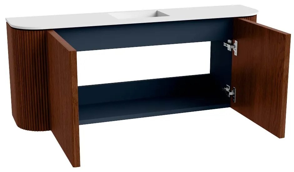 Mondiaz Joya 105cm toiletmeubel ronding links/rechts ruby met wastafel faye midden zonder kraangat talc