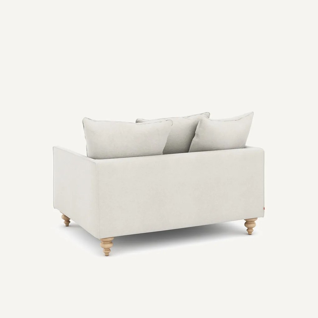 2-zits compacte bank in linnen fluweel, LAZARE