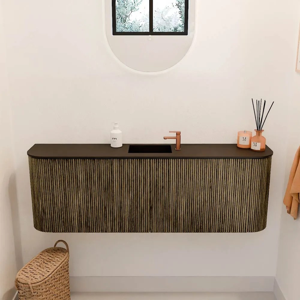 Mondiaz Joya 125cm toiletmeubel ronding links/rechts dusk met wastafel faye midden 1 kraangat urban
