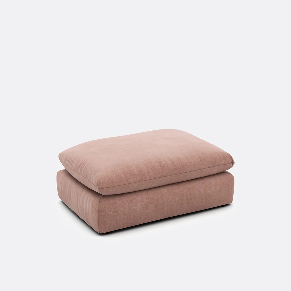 Poef voor modulaire bank, in gestructureerde stof, Malo