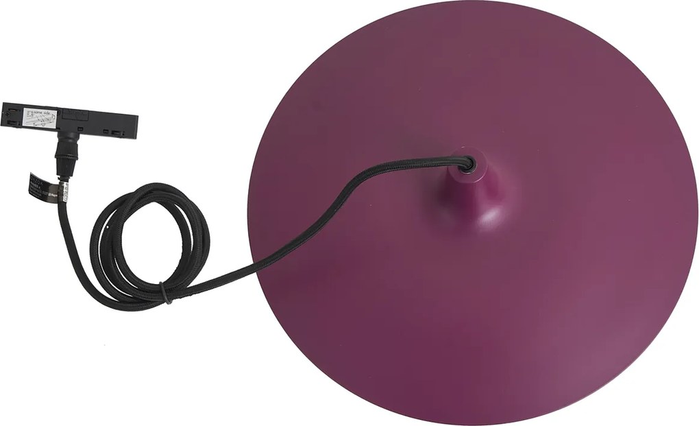 Retro hanglamp paars voor railsysteem 1-fase - Slimline Panzi