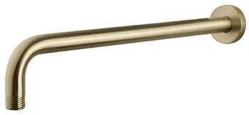 Mueller Gold inbouw regendouche rond met 25cm hoofddouche en muurarm 35cm messing geborsteld