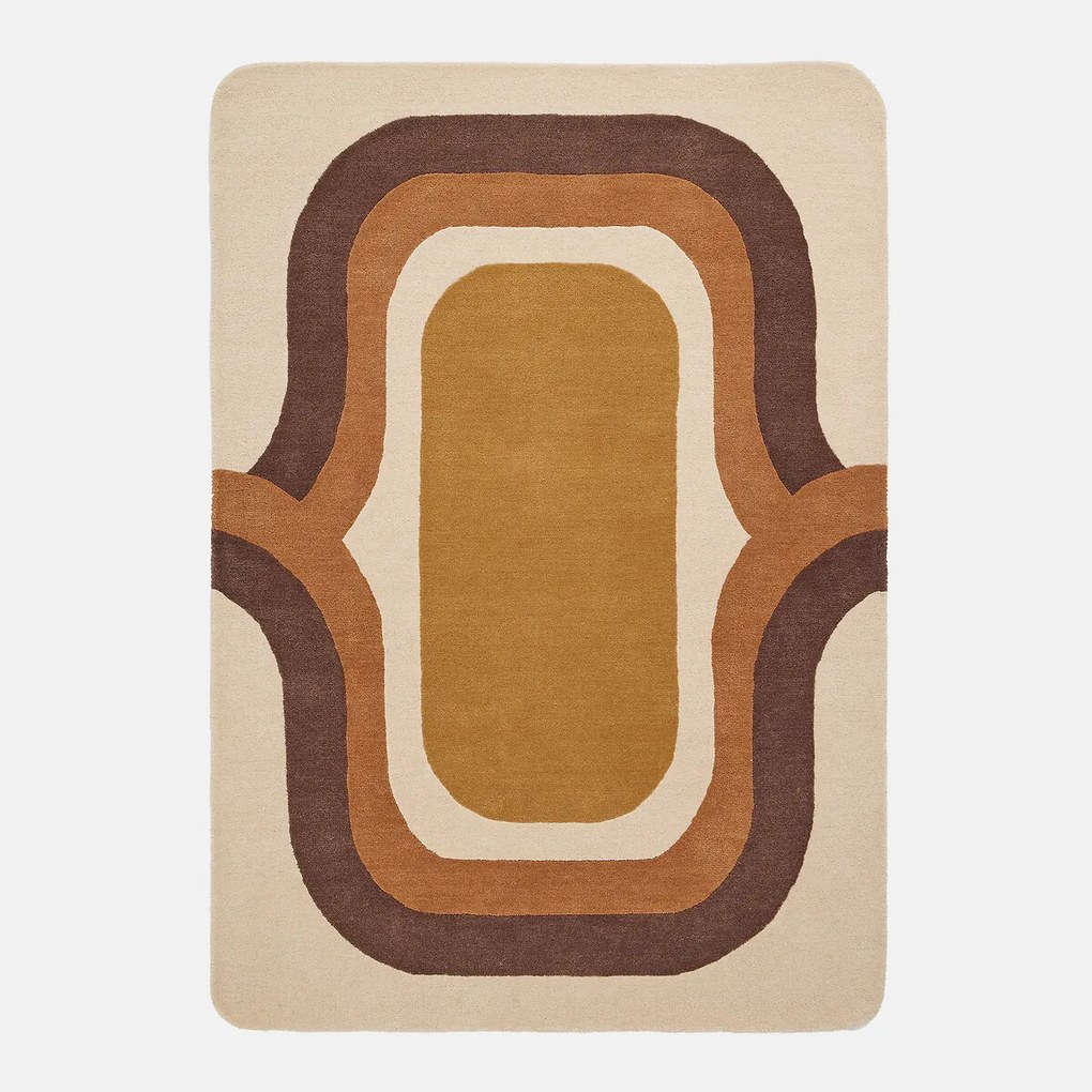 Wollen vloerkleed, vintage motief, TADZIO