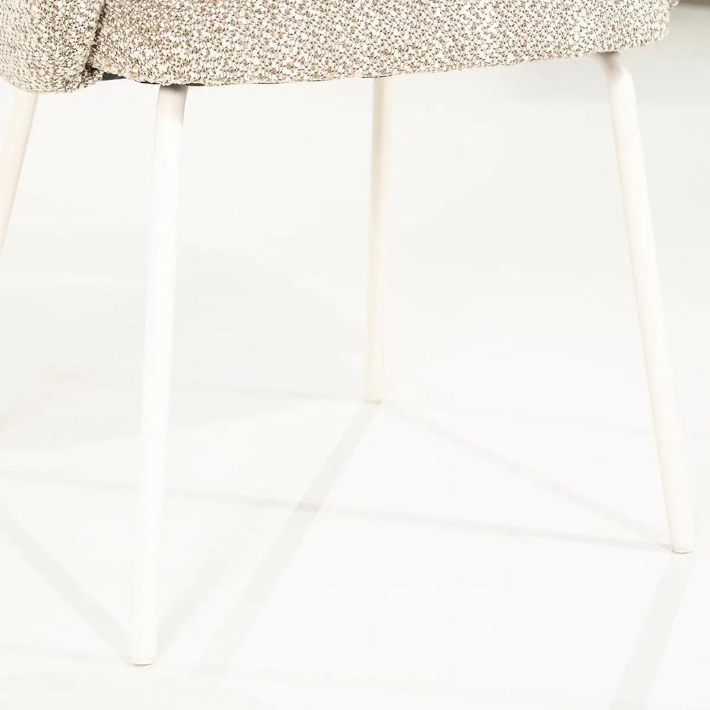 By-Boo Story Wit-frame Eetkamerstoel Taupe