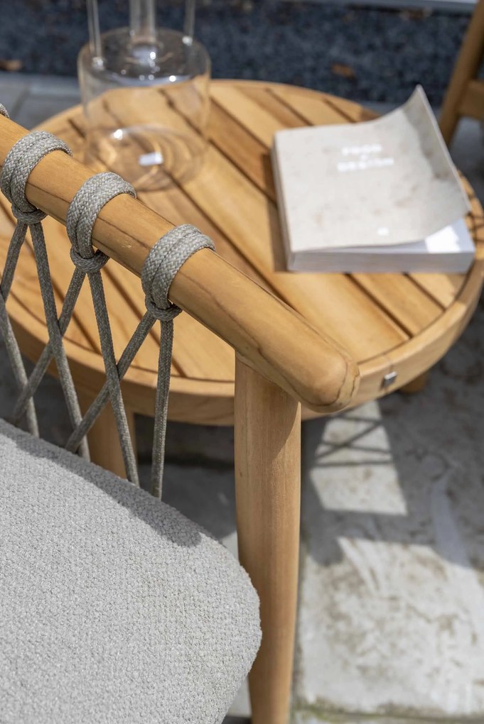 4 Seasons Outdoor Nora loungestoel naturel teak SALE  Loungestoel    beige weerbestendig