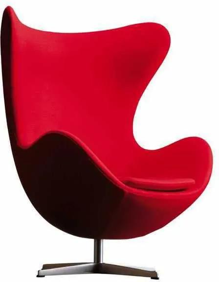 Fritz Hansen Egg Chair fauteuil rood Divina 623