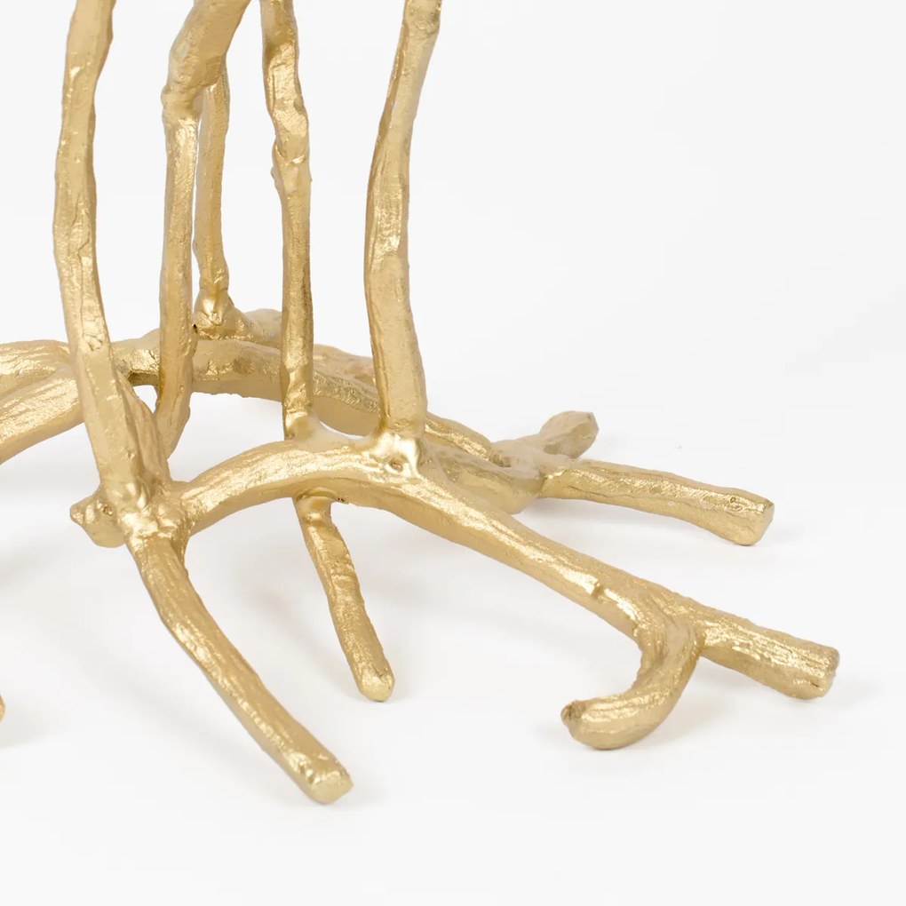 Ginkgo Blad Bijzettafel Goud - 60 X 57cm.