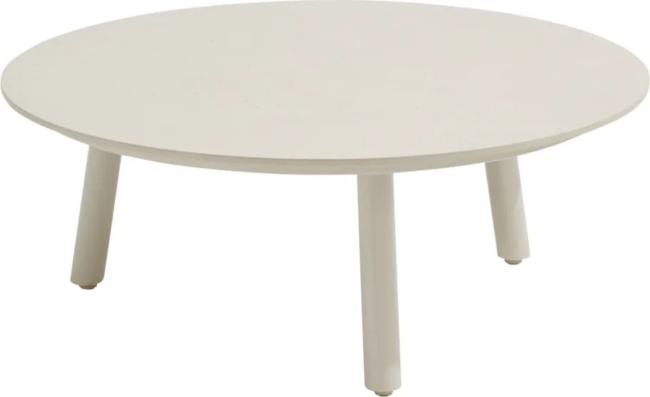 Taste by 4 Seasons Salute salontafel Linnen met rond keramisch tafelblad Ø 80 cm (H 30 cm) Loungetafel beige weerbestendig