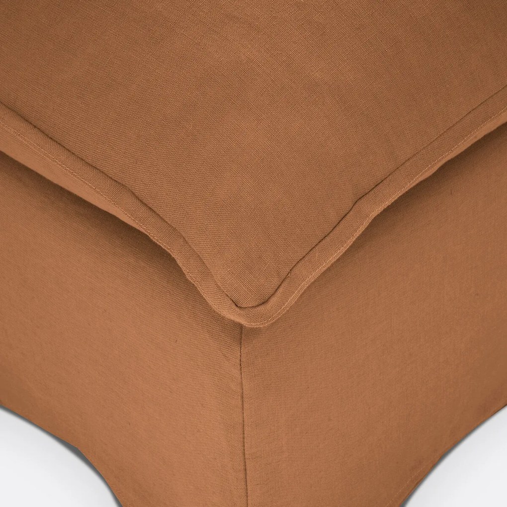 Poef, afneembare hoes, gekreukt linnen, ODNA