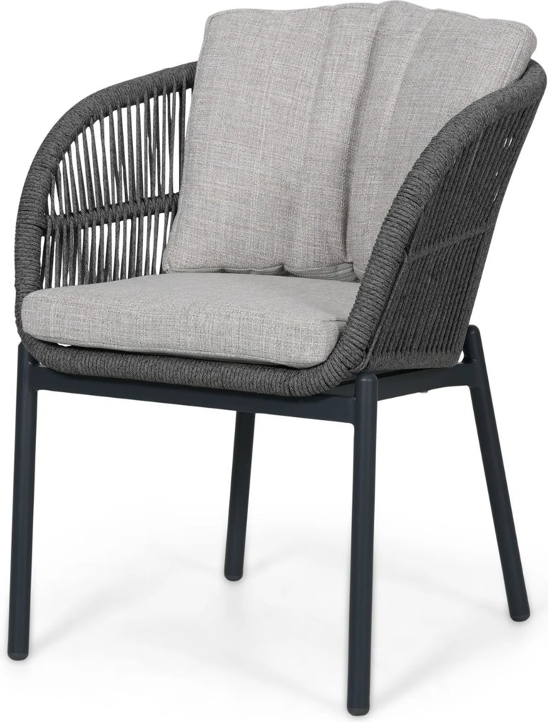 Tuinset 6 personen 220 cm Rope Grijs Lifestyle Garden Furniture Monaco/Matara