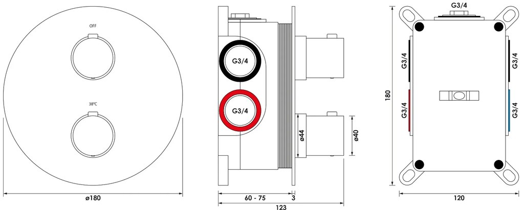 Brauer Brushed Edition thermostatische inbouw regendouche met staafhanddouche, gebogen muurarm, glijstang en hoofddouche 20cm set 87 RVS geborsteld PVD