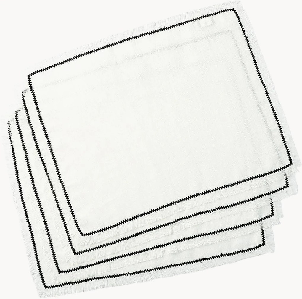Handgemaakte placemats Gabriel van linnen, 4-delig