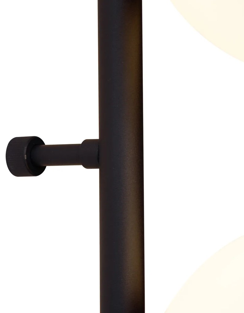 Design wandlamp zwart met mat glas 3-lichts - Vertical Design G9 bol / globe / rond Binnenverlichting Lamp