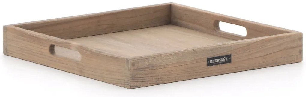 Dienblad voor buiten en binnen  | ROUGH-X | Teakhout | Old Teak Greywash | 50x50cm | Kees Smit Tuinmeubelen