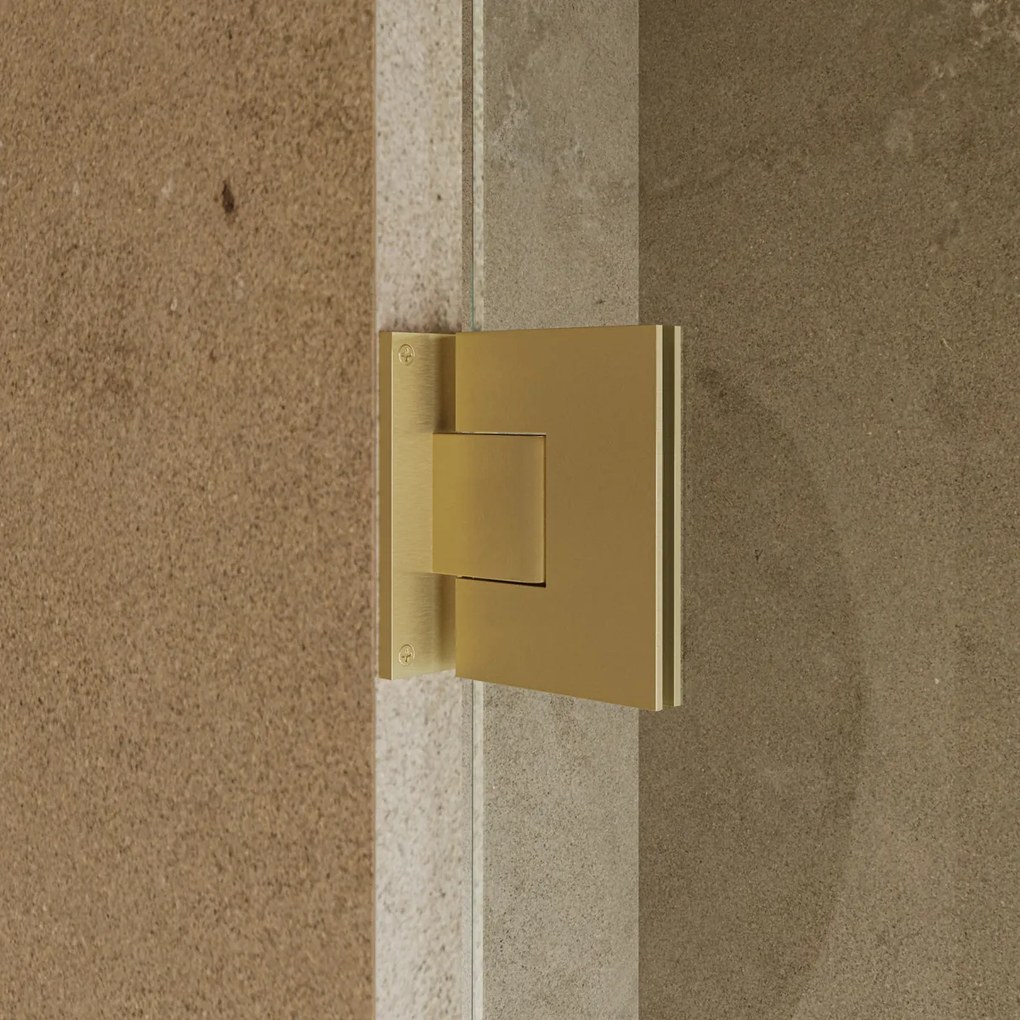 Saniclear Modern Brass douchecabine 80x70 met 70cm deur geborsteld messing