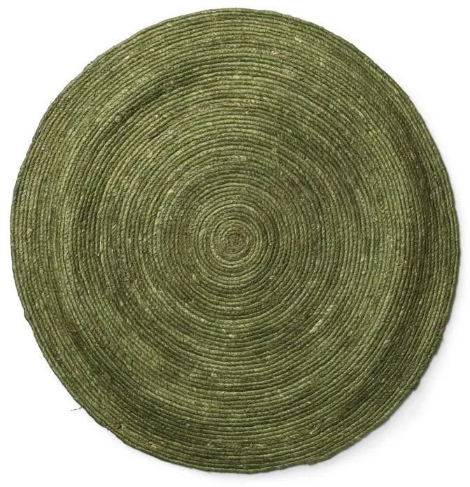 Vloerkleed groen - Ø87 cm