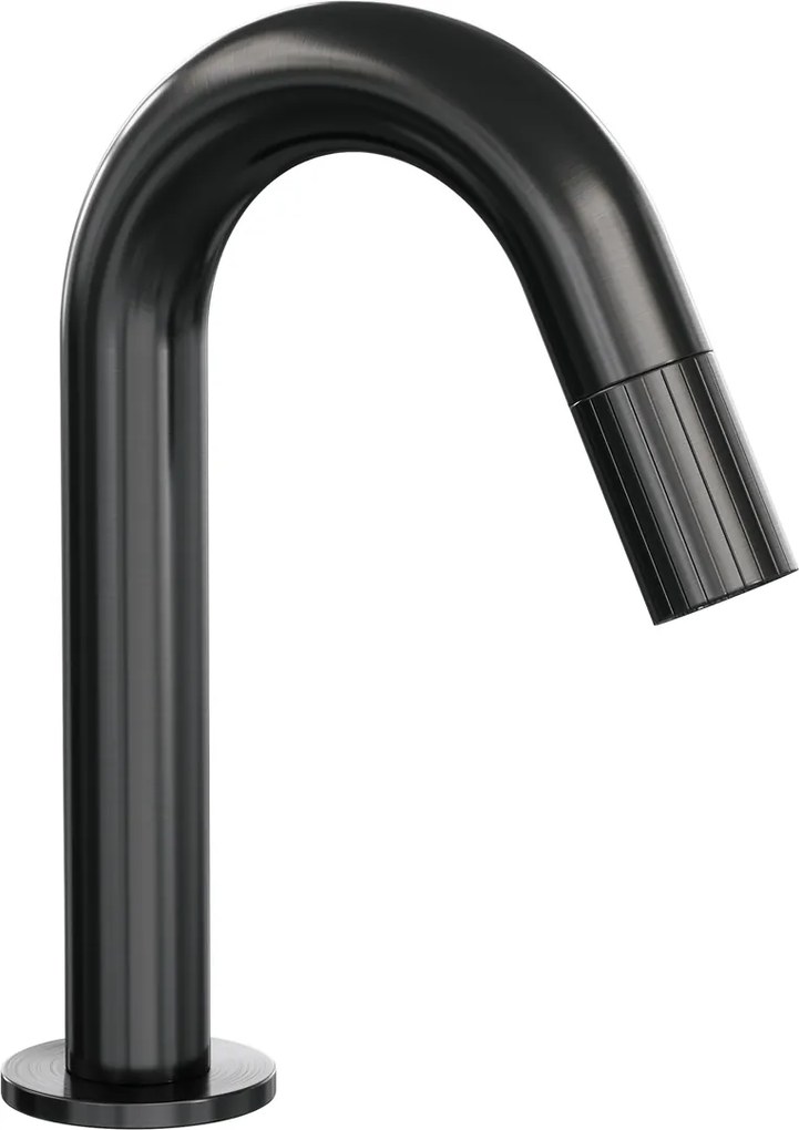 Brauer Stripe opbouw fonteinkraan met gebogen uitloop gunmetal geborsteld PVD