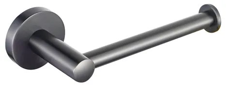 Fortifura Calvi toiletrolhouder/reserverolhouder - zonder klep - rond - PVD - Geborsteld gunmetal (antraciet) SW721172