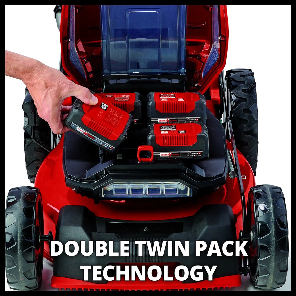 Einhell GP-CM 36/47 S  Li BL Kit 4.0 Ah - Accu Grasmaaier -Ø47 cm - 4 accu's - Power X-Change