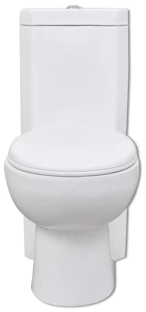vidaXL Keramisch Toilet voor in de hoek wit