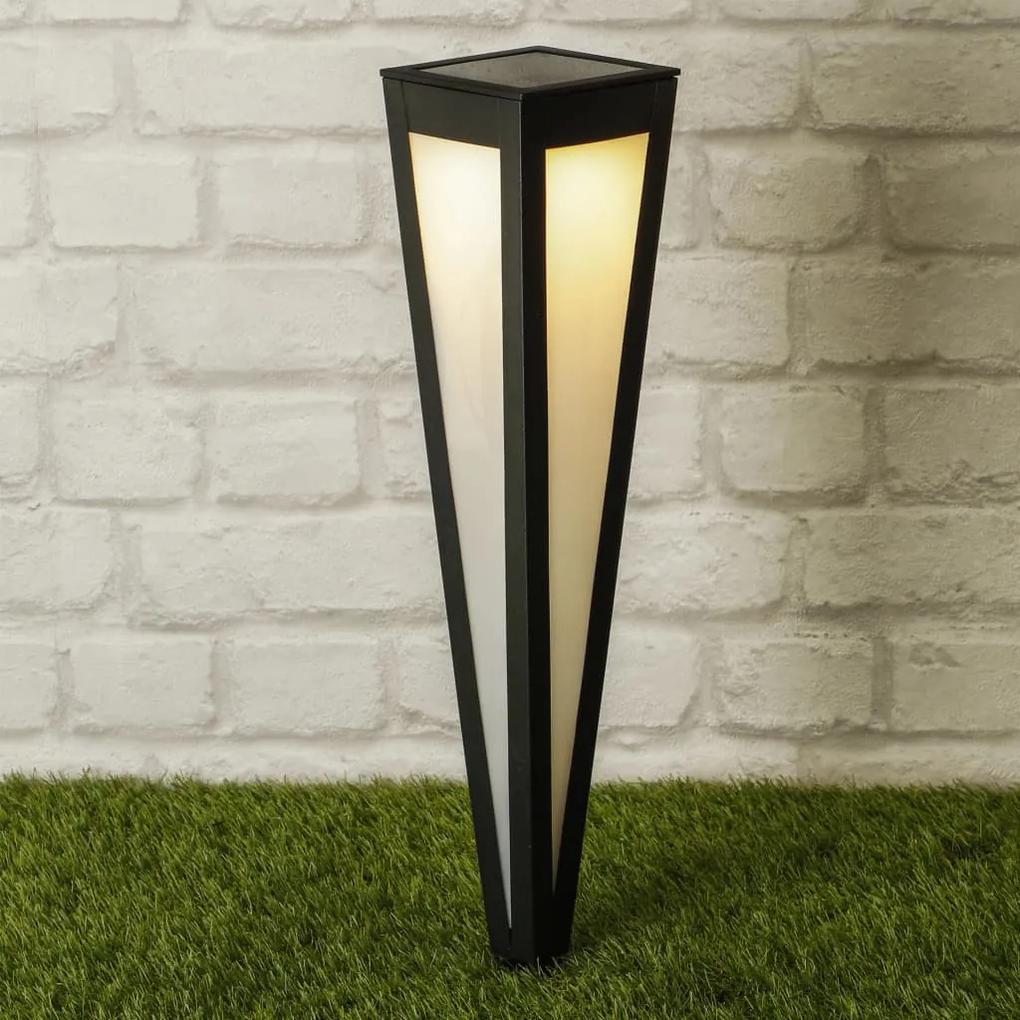HI Tuinlamp met grondpin solar LED 58 cm zwart