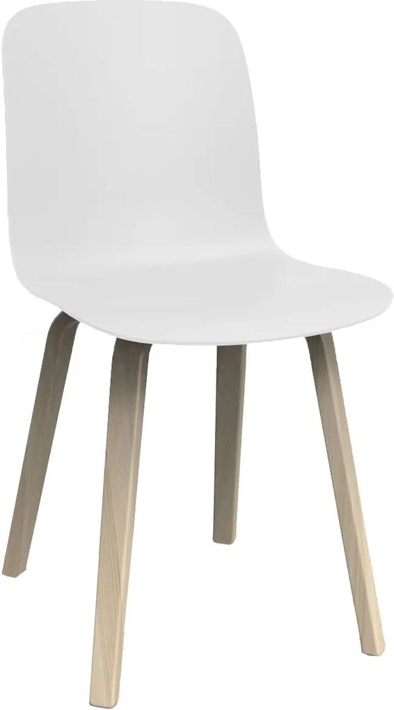 Magis Substance Wood stoel naturel onderstel wit