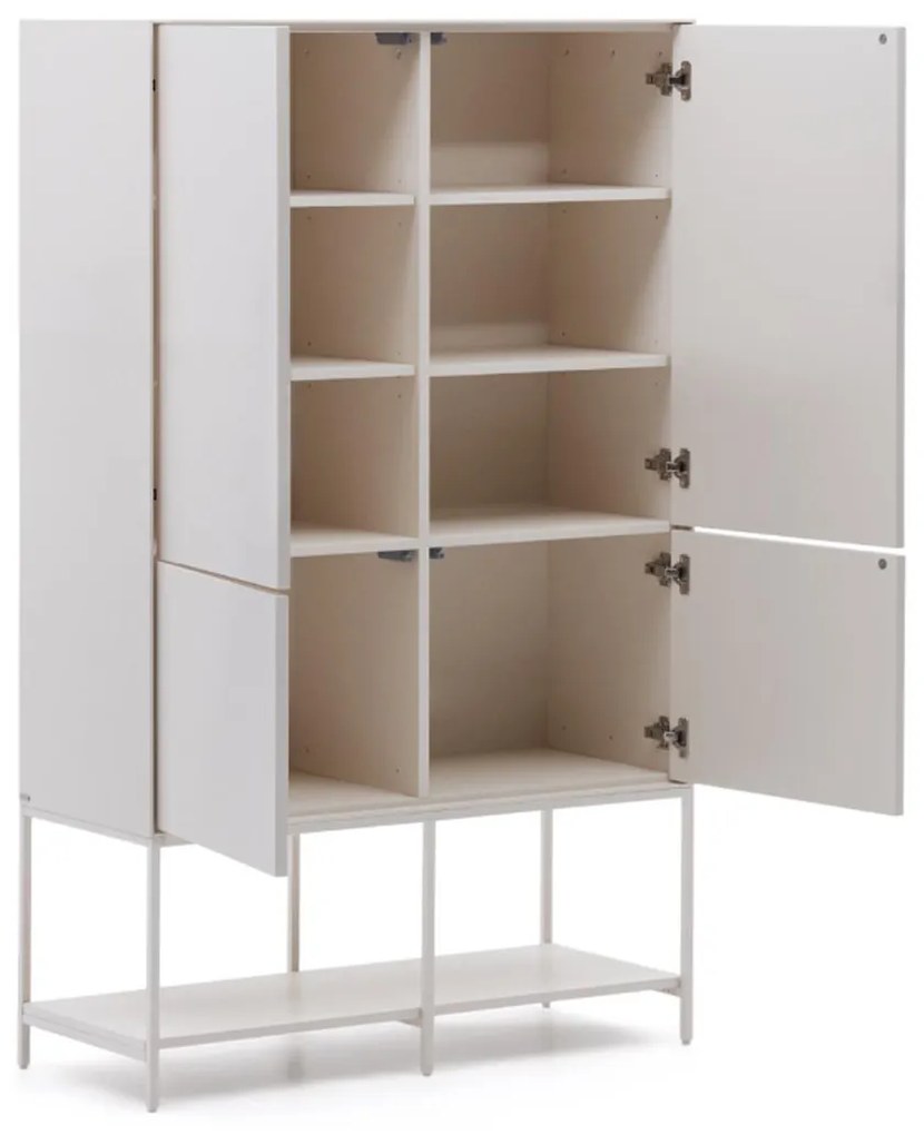 Kave Home Vedrana Grote Bergkast Wit Modern Design - 97.5x40x160cm.