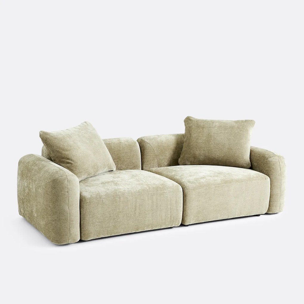 3-zits modulaire hoekbank in jacquard chenille, AMAD