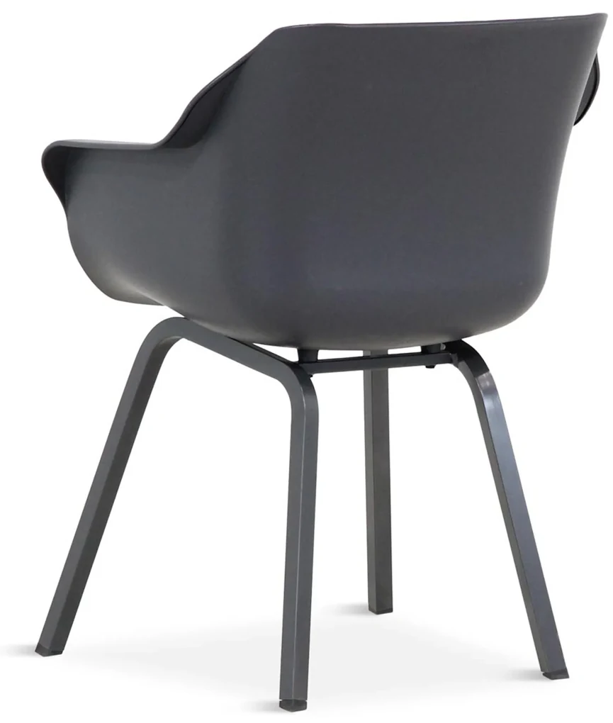 Tuinset 4 personen 180 cm Kunststof Grijs Hartman Sophie