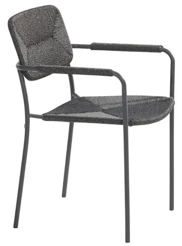 4 Seasons Outdoor stapelbare Bora tuinstoel antraciet SALE  Tuinstoel    antraciet weerbestendig