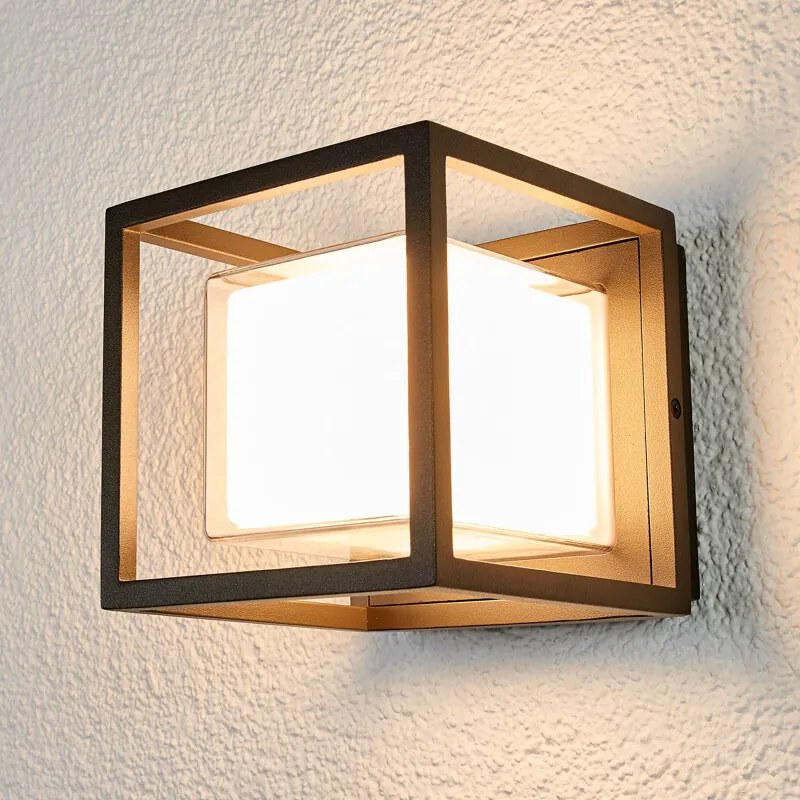 Dobbelsteen-vormige LED buiten wandlamp Laurens - lampen-24