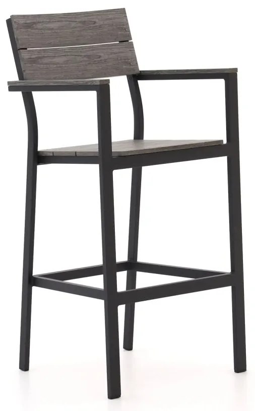 Barkruk tuin | Bellagio  Fidenza | Polywood | Grijs | Tuinstoel | Kees Smit Tuinmeubelen