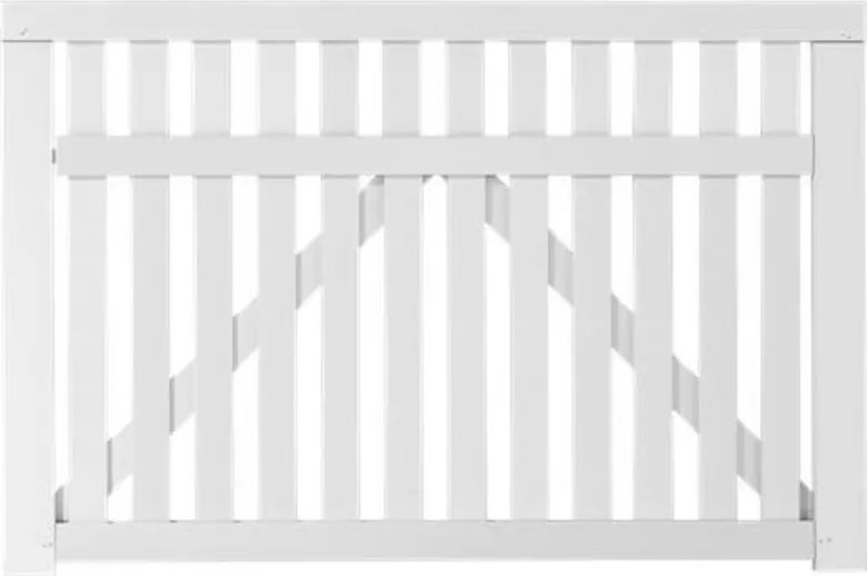 Tuinpoort vuren - Country recht wit (150 x 98 cm)