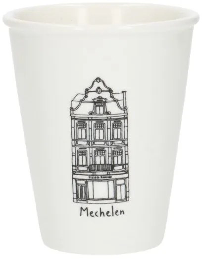 Gevel mok, Mechelen, porselein, 200 ml