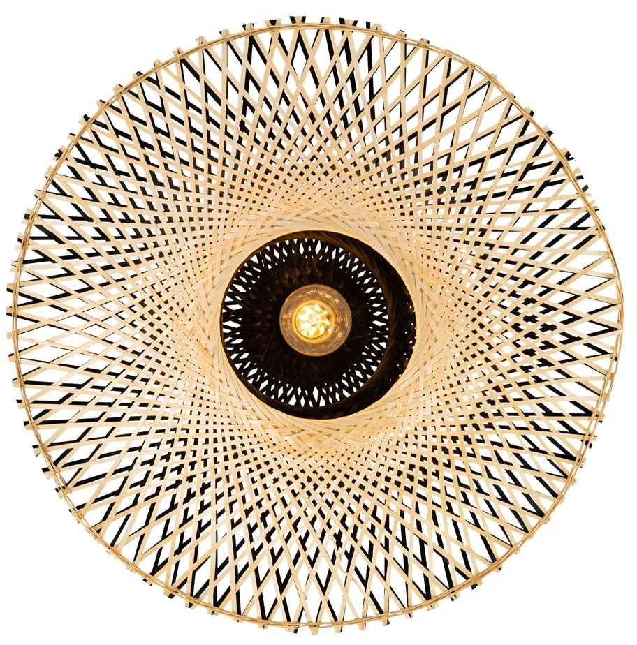 Oosterse buiten plafondlamp bamboe 50 cm IP44 - Rina