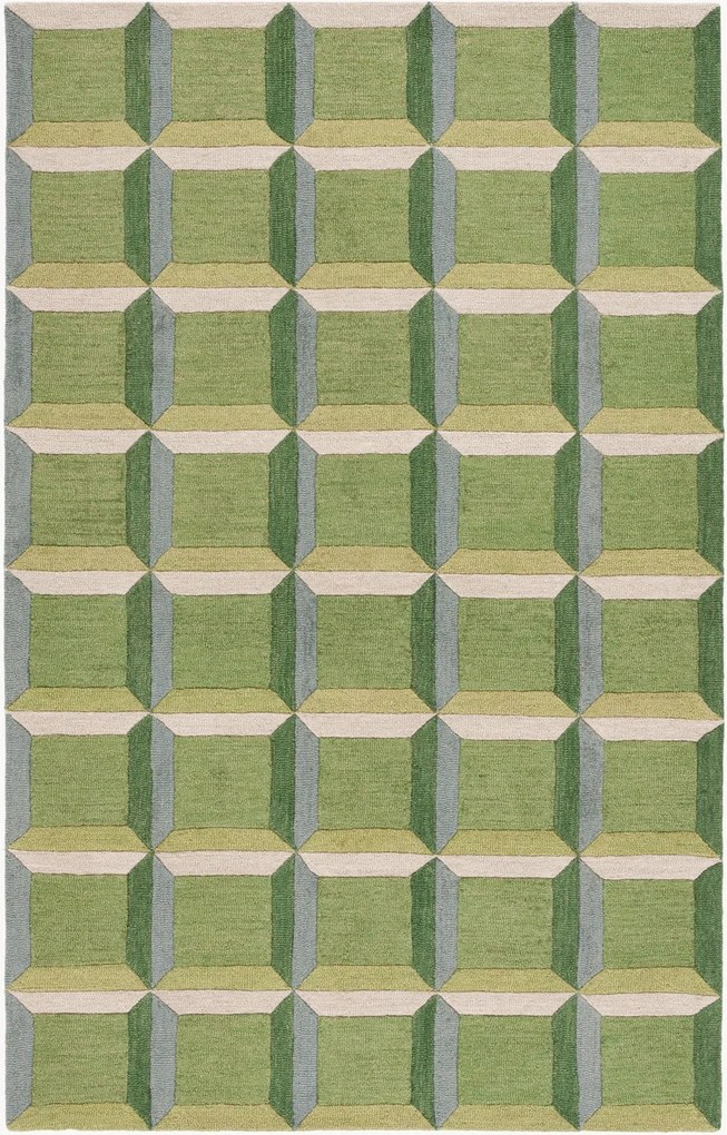 Handgetuft laagpolig wollen vloerkleed Xanthe