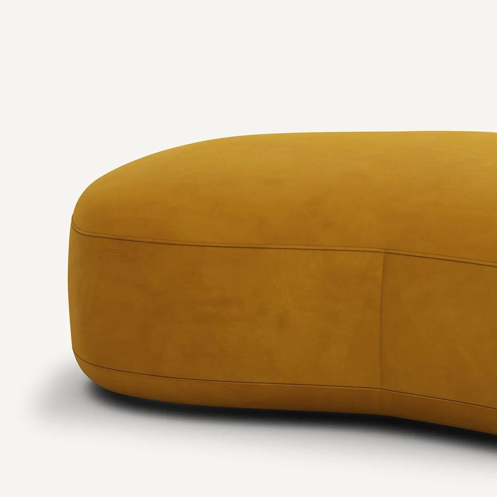 Fluwelen poef, ROSEBURY, ontwerp Emmanuel Gallina