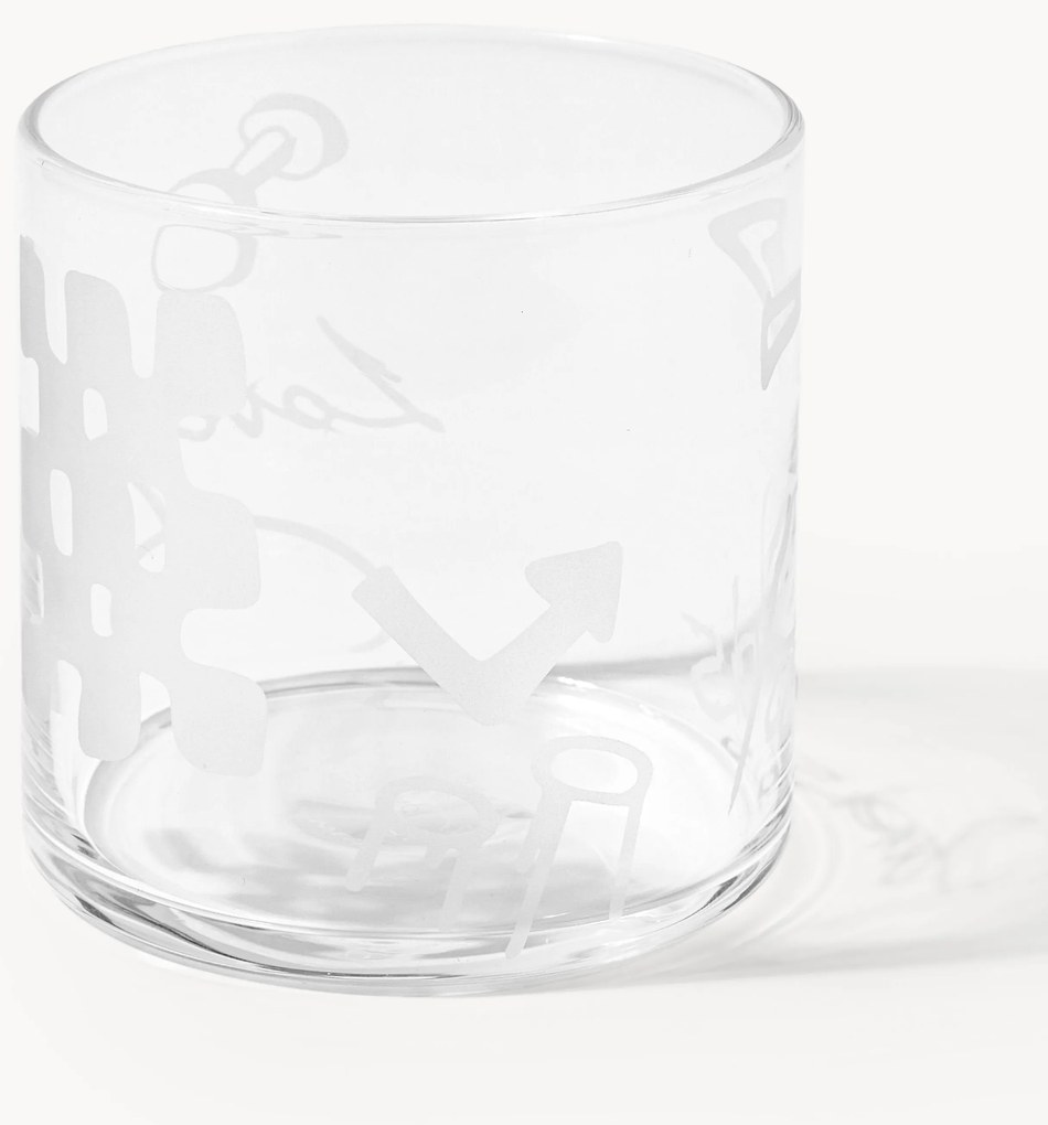 Westwing Crosby Studios, handgemaakte tumbler Cristal, 2-delig