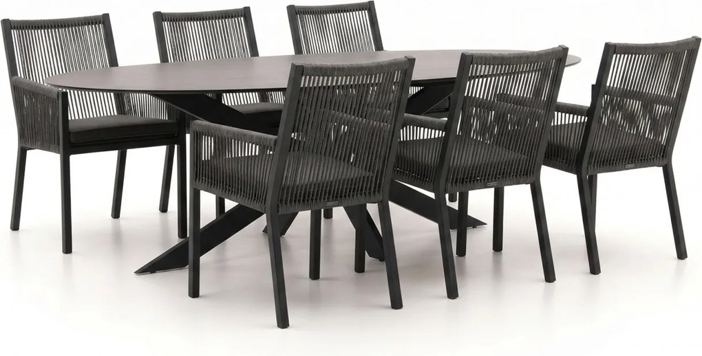 Diningset Manifesto  | 6 personen | Tuinset sintered stone | 7-delig | Kees Smit Tuinmeubelen
