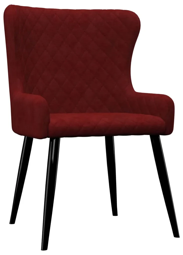 vidaXL Eetkamerstoelen 2 st fluweel rood