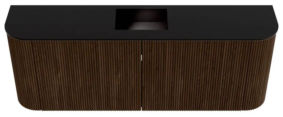 Mondiaz Joya 115cm toiletmeubel ronding links/rechts walnut met wastafel faye midden zonder kraangat urban