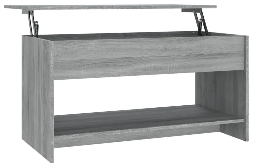 vidaXL Salontafel 102x50x52,5 cm bewerkt hout grijs sonoma eikenkleur