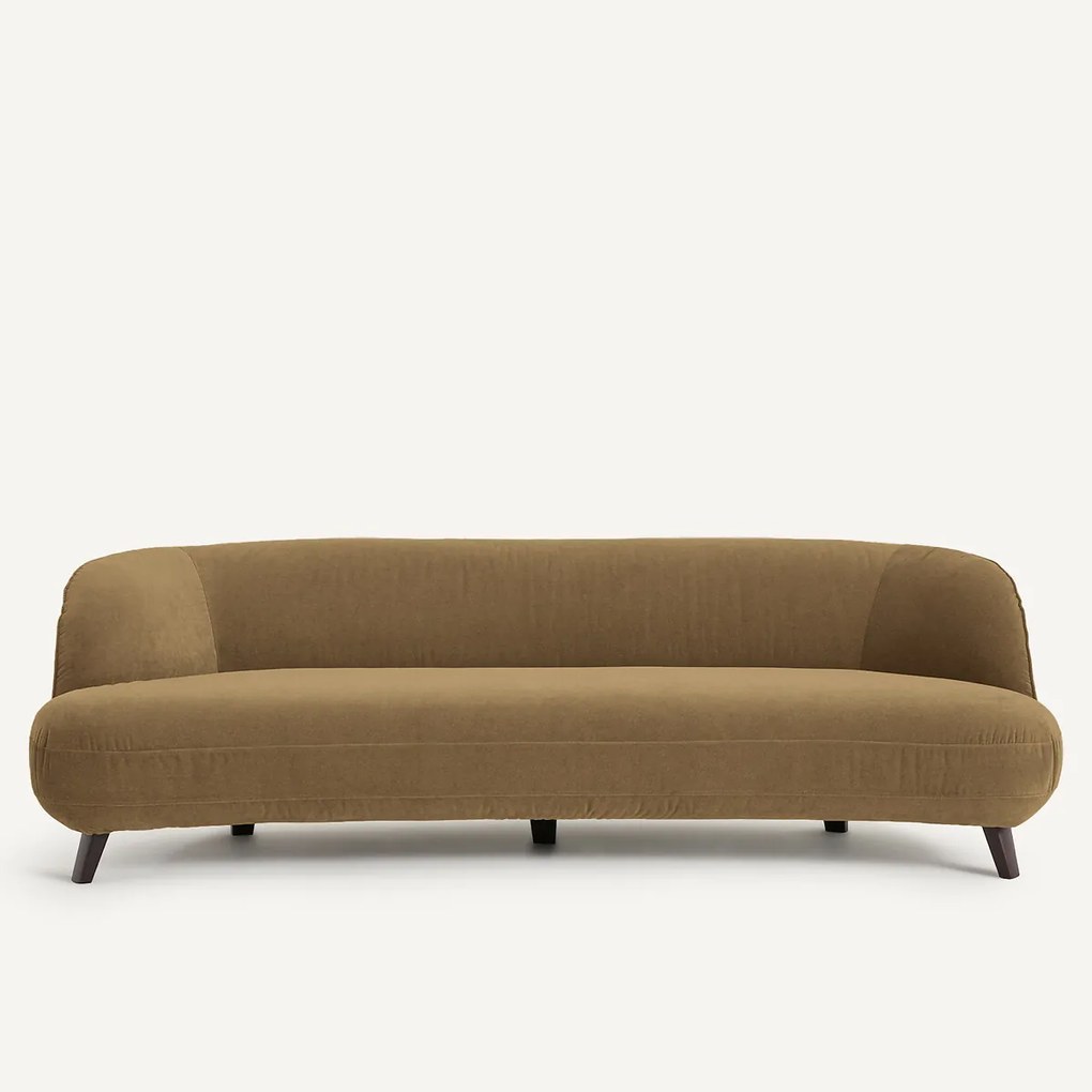 5-zits bank in linnen fluweel, Rosebury, ontwerp Emmanuel Gallina