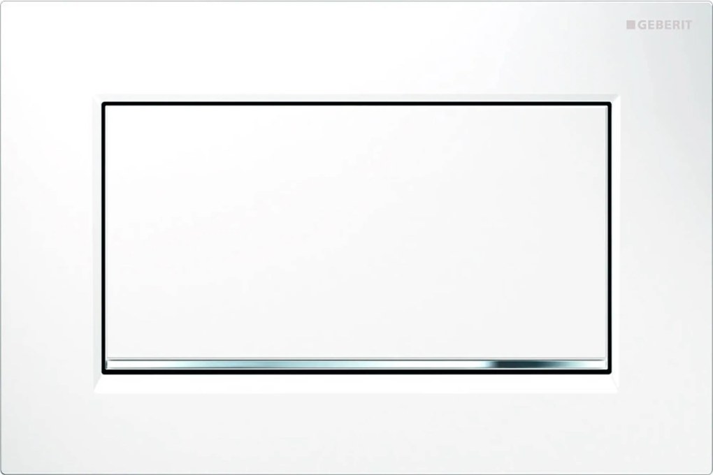Geberit Sigma 10 (ex Sigma 30) bedieningspaneel glans wit/chroom voor Sigma reservoirs 8cm (UP720) en 12cm (UP320)