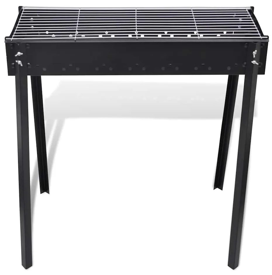 vidaXL Houtskoolbarbecue staand vierkant 75x28 cm