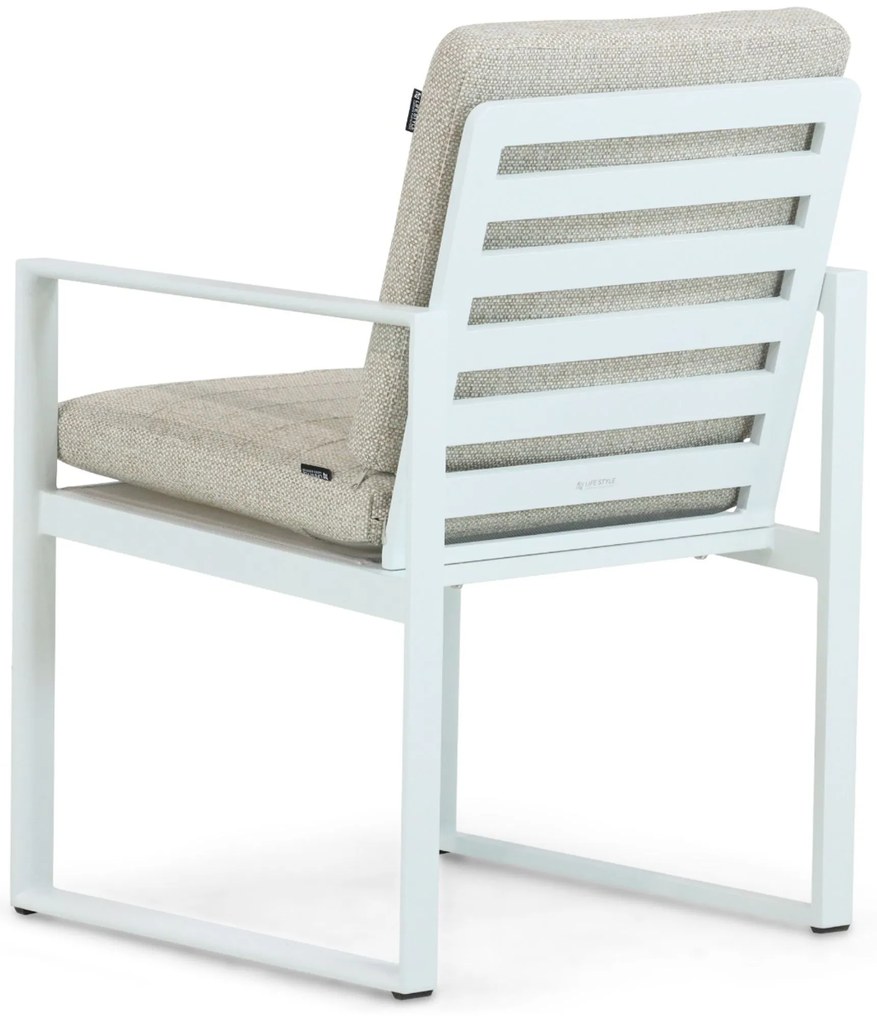 Tuinstoel Aluminium Wit Lifestyle Garden Furniture Nuno