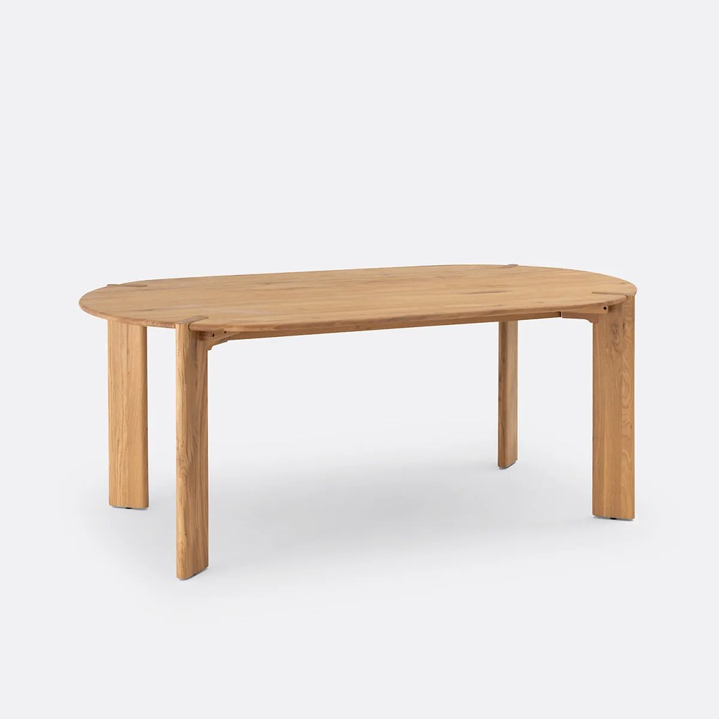 Tafel in massief eik, 6/8 personen, Elmo