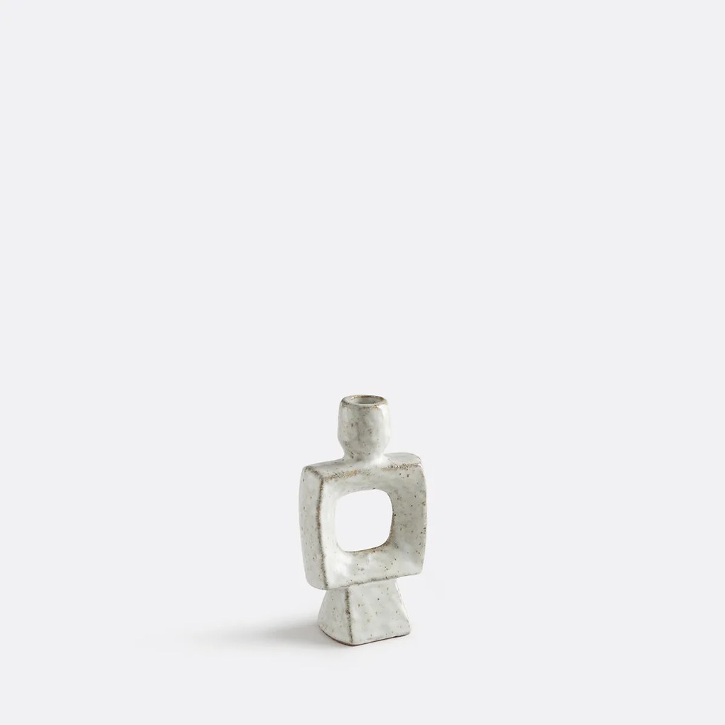 Organische kandelaar van keramiek, hoogte 16,5 cm, CERAL